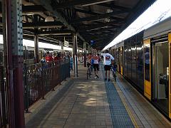  Sydney Terminal. Cyclists disappear to other platforms to get home.