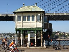  Glebe Island Bridge. Control cabin for the bridge. These days the bridge is normally left open. It is specially closed for this event.