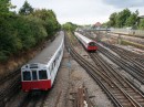 pict1966 * Europe, Britain, London, Acton. Picadilly and District line trains. * 2560 x 1920 * (3.16MB)