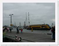 pict5237 * (Holland, Amsterdam), Railway carrage on barge - on the main cannal. (River Amster ?) * 2560 x 1920 * (1.83MB)