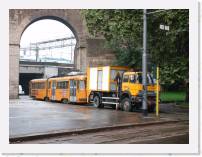 pict6980 * (Italy, Roma), Porta Maggiore. Broken tram being towed by a truck. * 2560 x 1920 * (2.68MB)