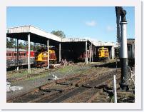 pict4612 * Thirmere museum - the 'running shed' end of the hall. Mainline diesels wait their turns. * 2560 x 1920 * (2.51MB)