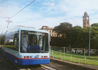 Picture of Variotram 2101 approaching Sydney Terminal